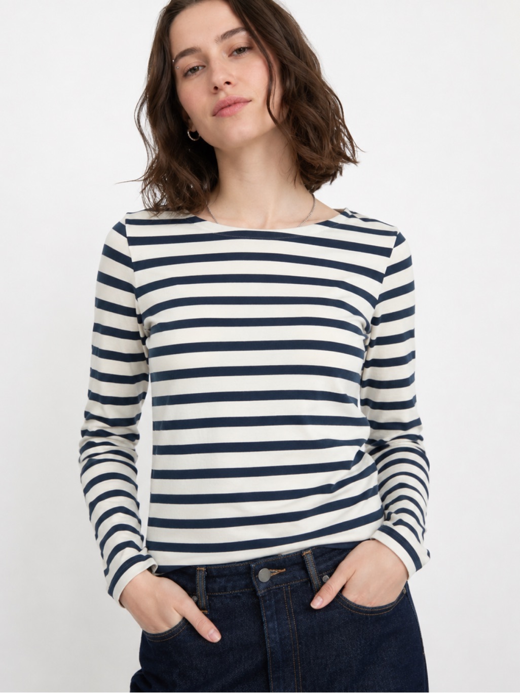 Chance Striped Long-Sleeve Top